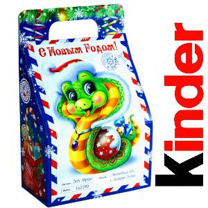 Детский подарок на Новый Год в жестяной упаковке весом 335 грамм по цене 1312 руб в Новошахтинске