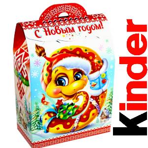 Детский подарок на Новый Год в жестяной упаковке весом 430 грамм по цене 1657 руб в Новошахтинске