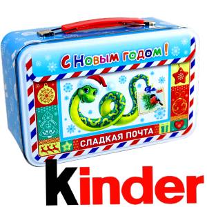 Сладкий подарок на Новый Год в картонной упаковке весом 430 грамм по цене 2136 руб в Новошахтинске