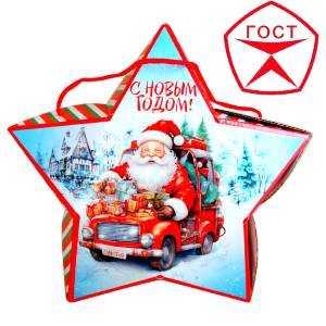 Детский подарок на Новый Год в жестяной упаковке весом 950 грамм по цене 1182 руб в Новошахтинске